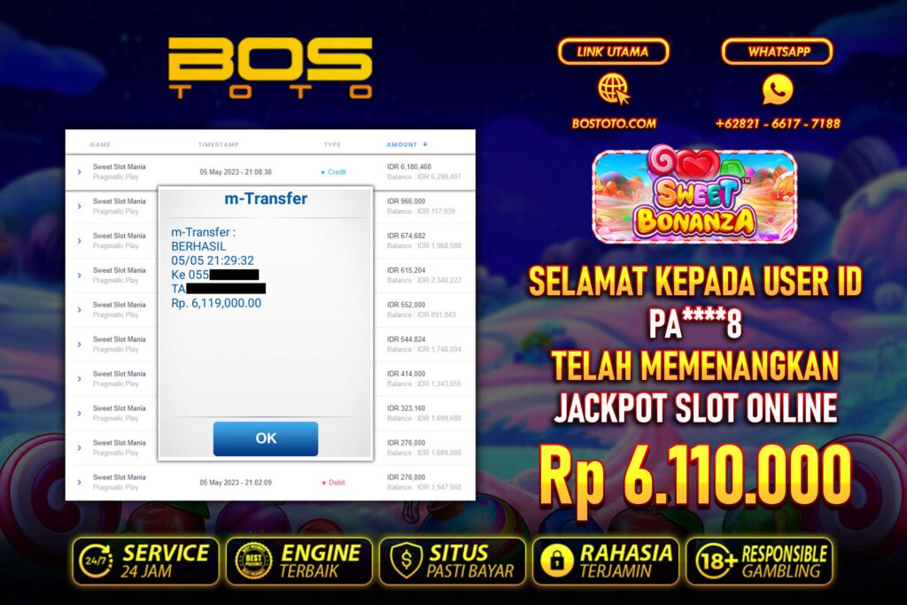 BUKTI PEMBAYARAN JP SLOT ONLINE DI BOSTOTO KEPADA MEMBER PA8