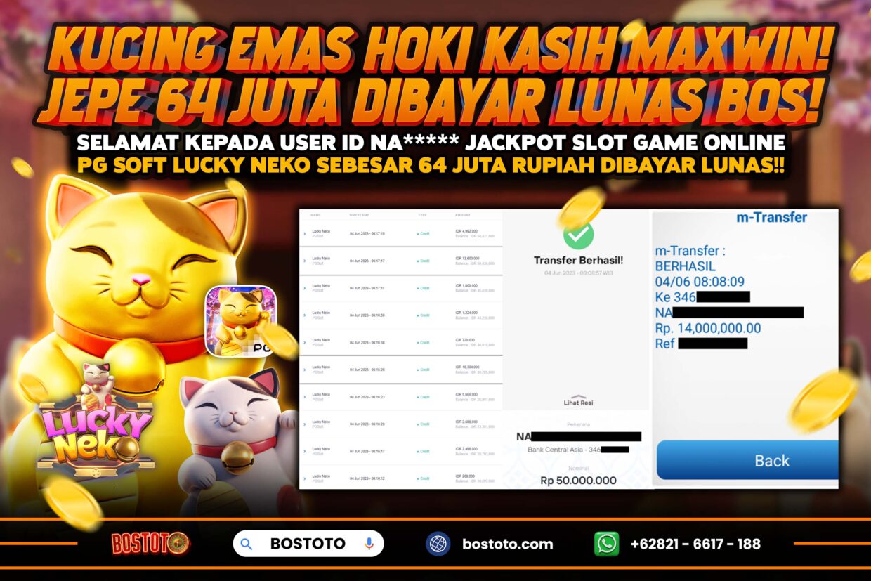 BUKTI PEMBAYARAN JP SLOT ONLINE DI BOSTOTO KEPADA MEMBER NA