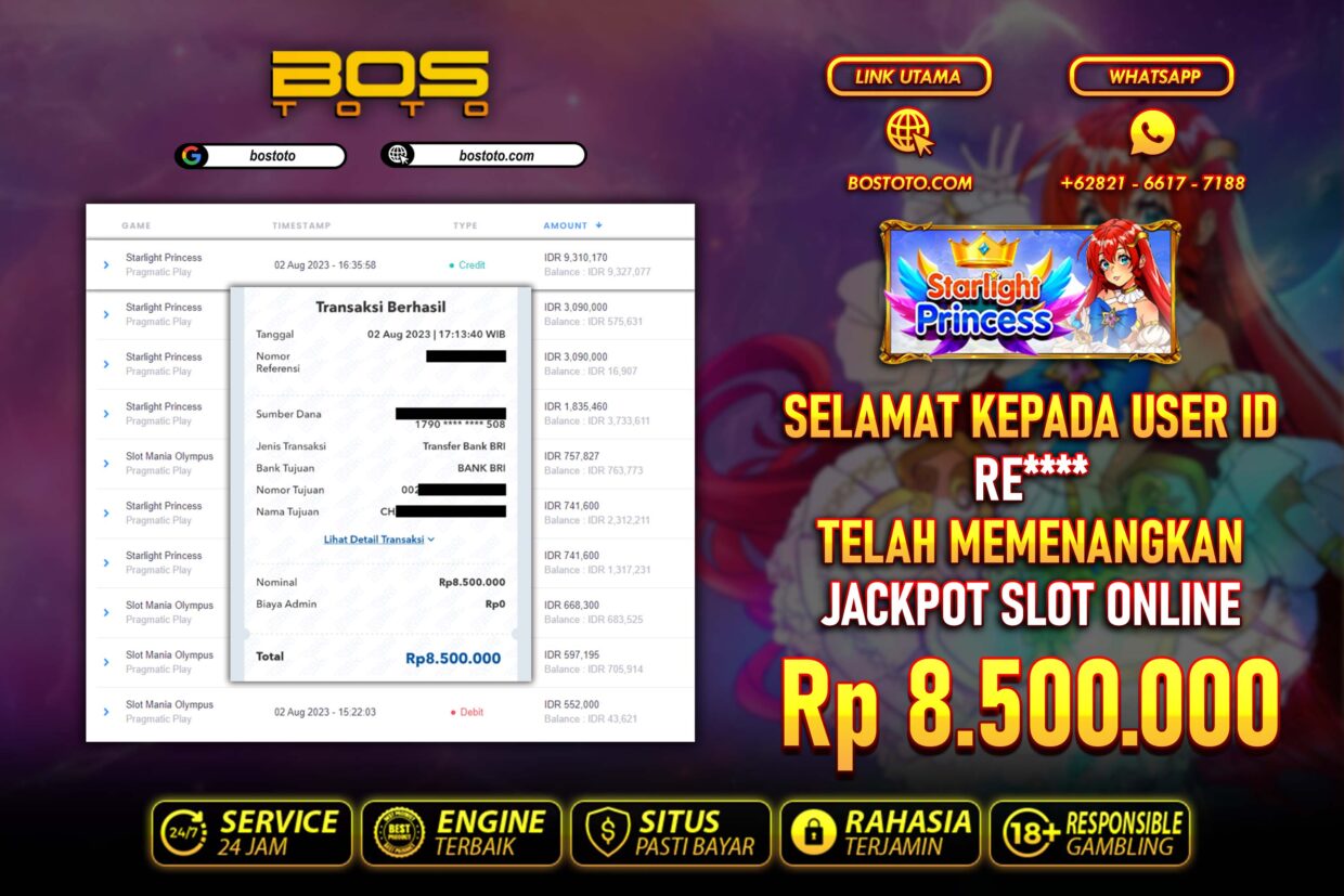 BUKTI PEMBAYARAN JP SLOT ONLINE DI BOSTOTO KEPADA MEMBER RE