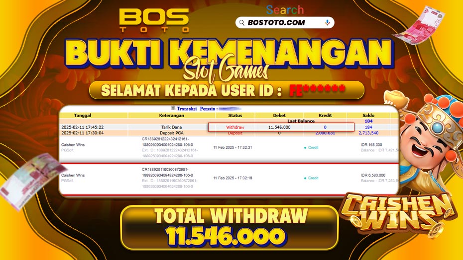 BUKTI PEMBAYARAN JP SLOT ONLINE DI BOSTOTO KEPADA MEMBER FE