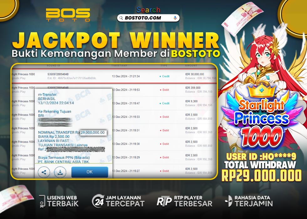 BUKTI PEMBAYARAN JP SLOT ONLINE DI BOSTOTO KEPADA MEMBER HO