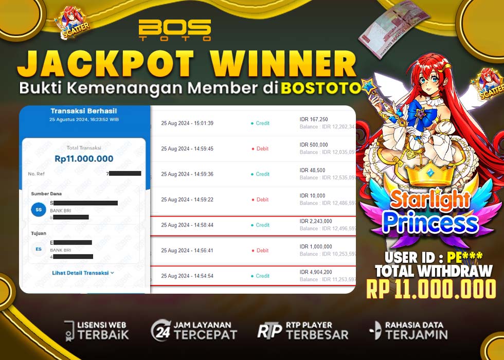 BUKTI PEMBAYARAN JP SLOT ONLINE DI BOSTOTO KEPADA MEMBER PE