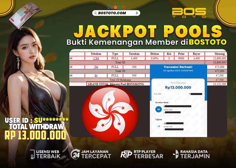 BUKTI PEMBAYARAN JP TOGEL HONGKONG DI BOSTOTO KEPADA MEMBER SU