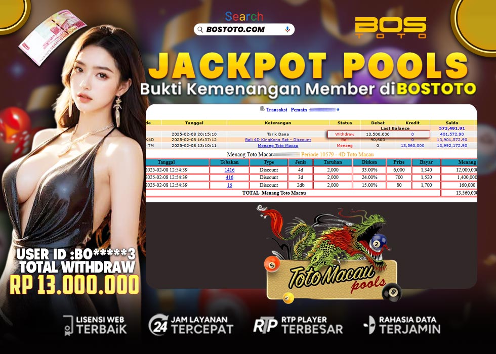 BUKTI PEMBAYARAN JP TOGEL TOGEL MACAU DI BOSTOTO KEPADA MEMBER BO