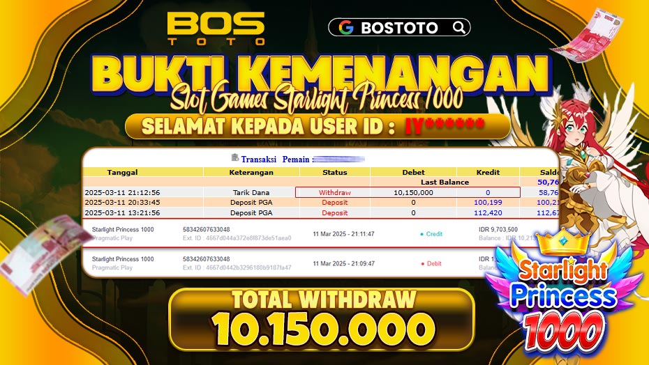 BUKTI PEMBAYARAN JP SLOT ONLINE DI BOSTOTO KEPADA MEMBER IY